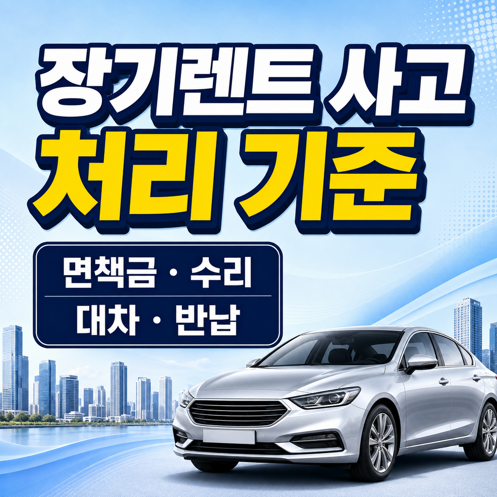 장기렌트 사고 처리 면책금 수리 대차 반납 가이드 썸네일