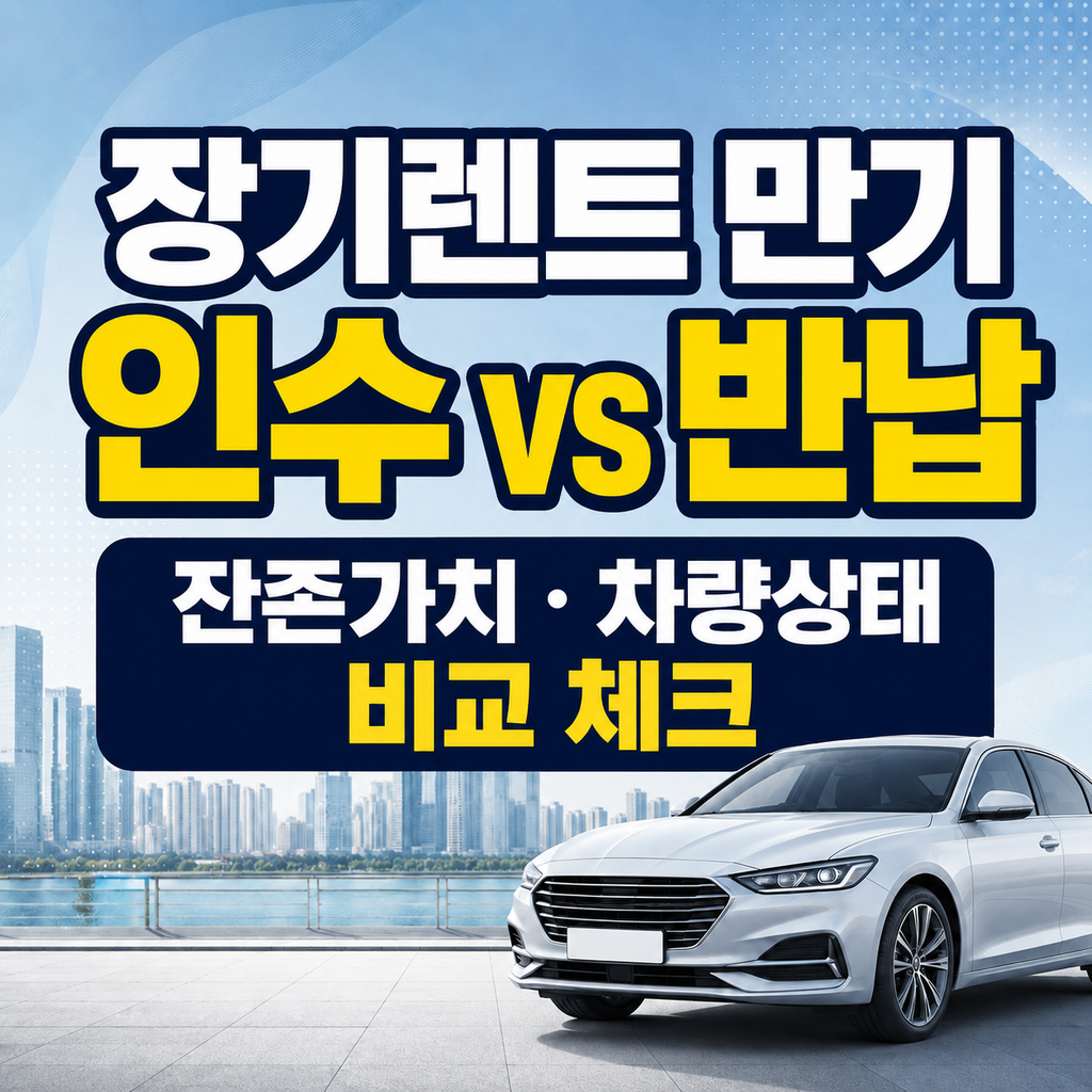 장기렌트 만기 인수와 반납 비교 썸네일