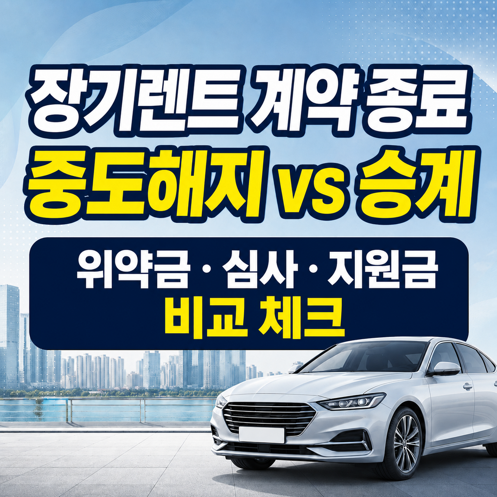 장기렌트 중도해지와 승계 비교 썸네일