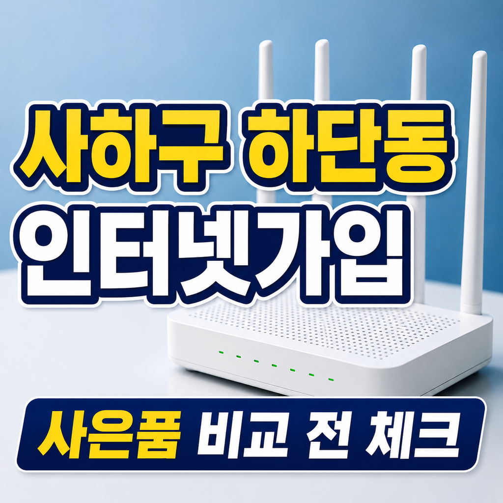 부산 사하구 하단동 인터넷가입 사은품 비교 전 체크