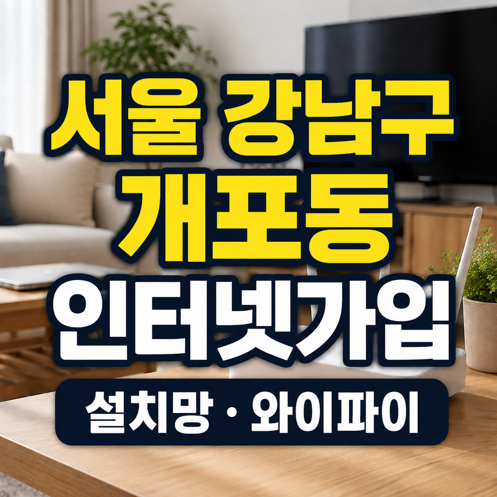 서울 강남구 개포동 인터넷가입 설치망 와이파이 비교 썸네일