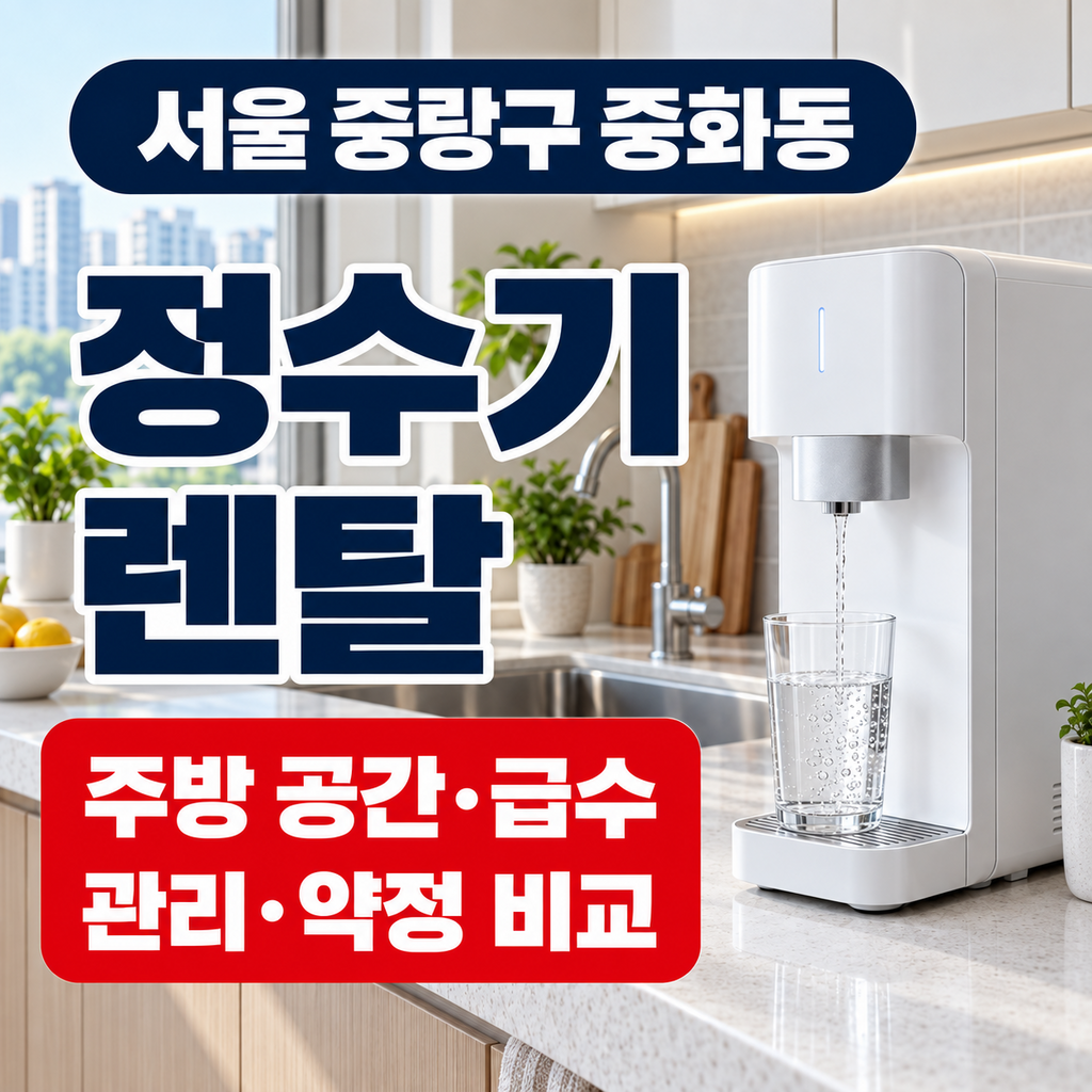 서울 중랑구 중화동 정수기렌탈 주방 공간 급수 관리 약정 비교 썸네일