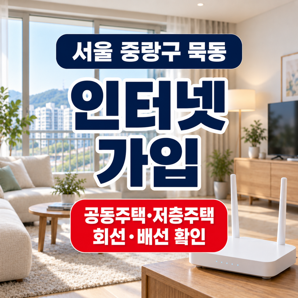 서울 중랑구 묵동 인터넷가입 공동주택 저층주택 회선 배선 확인 썸네일