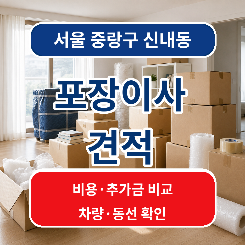 서울 중랑구 신내동 포장이사 비용·비교견적·차량 동선 체크